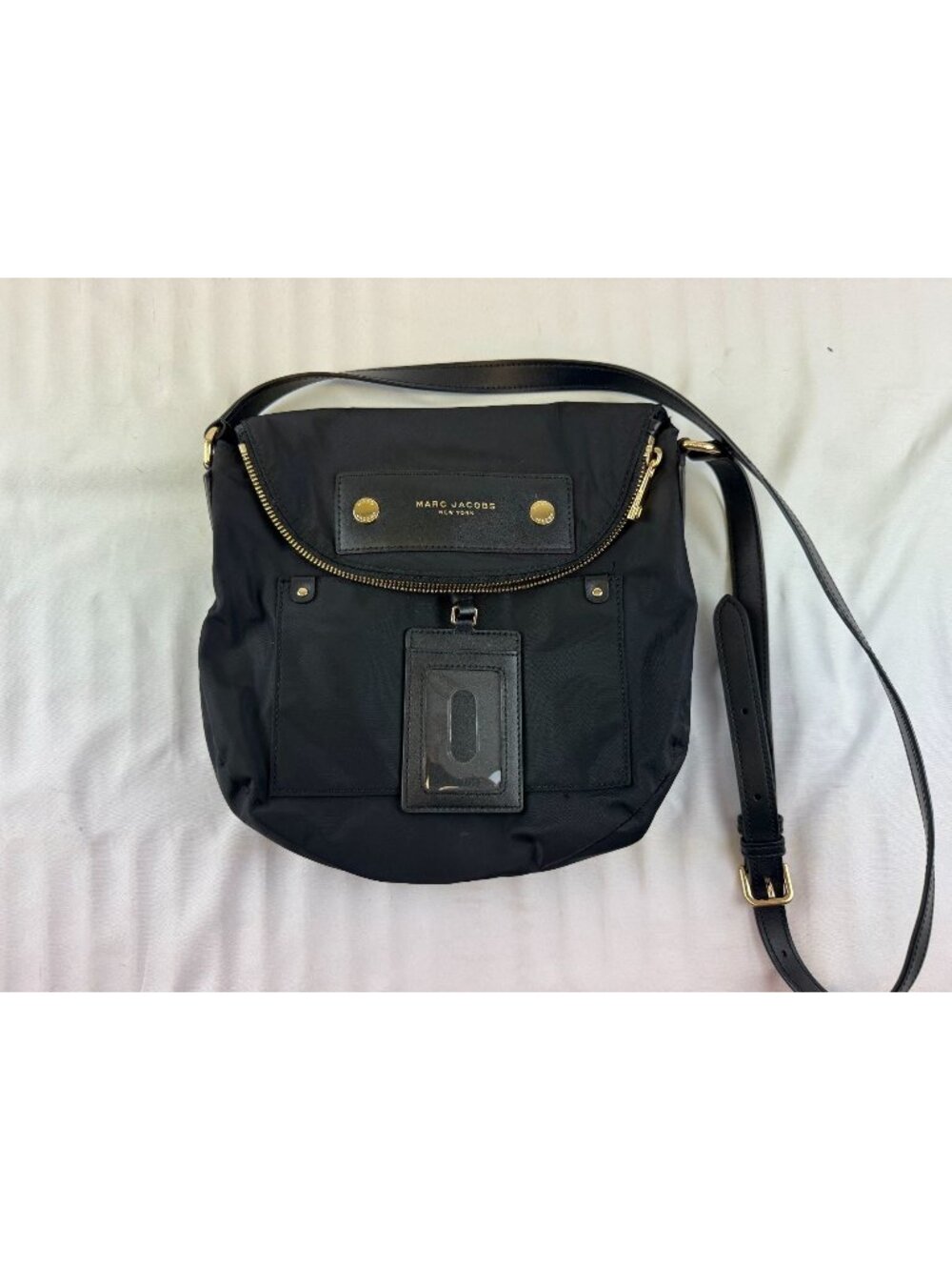 Marc Jacobs Preppy Natasha Women's Black Nylon Medium Crossbody Bag EUC, $198